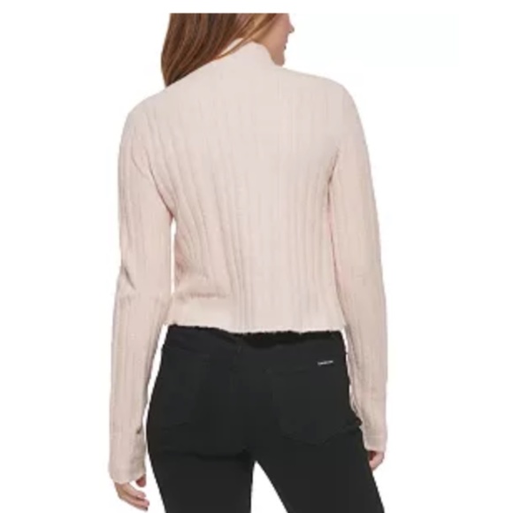 Calvin Klein Cropped Mock Neck Sweater - Picture 3 of 3